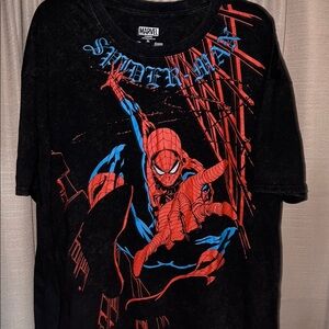 Spiderman tee acid washed
